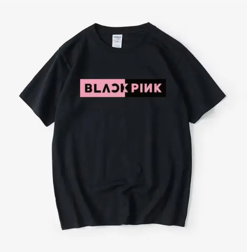 Camiseta Preta Unissex Blackpink (2 Versões)