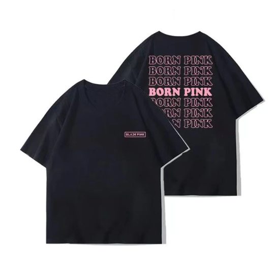 Camiseta Preta Unissex Blackpink (2 Versões)